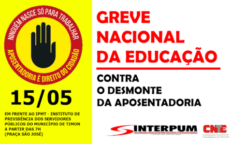 15 DE MAIO, GREVE NACIONAL DA EDUCAÇÃO