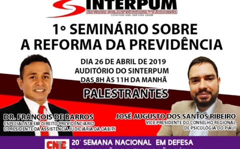 FICHA DE INSCRIÇÃO SEMINÁRIO