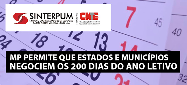 MP PERMITE QUE ESTADOS E MUNICÍPIOS NEGOCIEM OS 200 DIAS DO ANO LETIVO