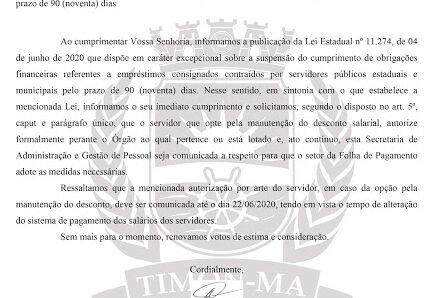 URGENTE! OS SERVIDORES TEM ATÉ O DIA 22/06 PARA SOLICITAR A CONTINUAÇÃO DOS DESCONTOS CONSIGNADOS