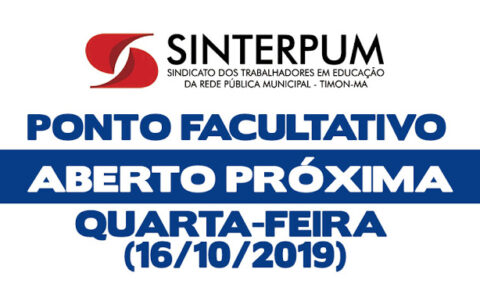 SINTERPUM ACOMPANHA CALENDÁRIO DE PONTO FACULTATIVO